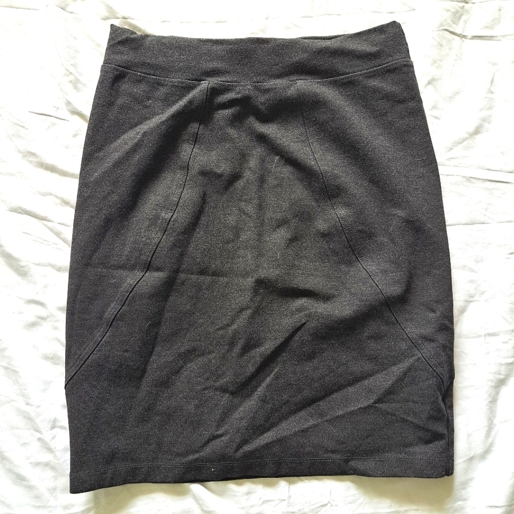 Vivian Wong | Grey stretchy women's semi casual pencil skirt